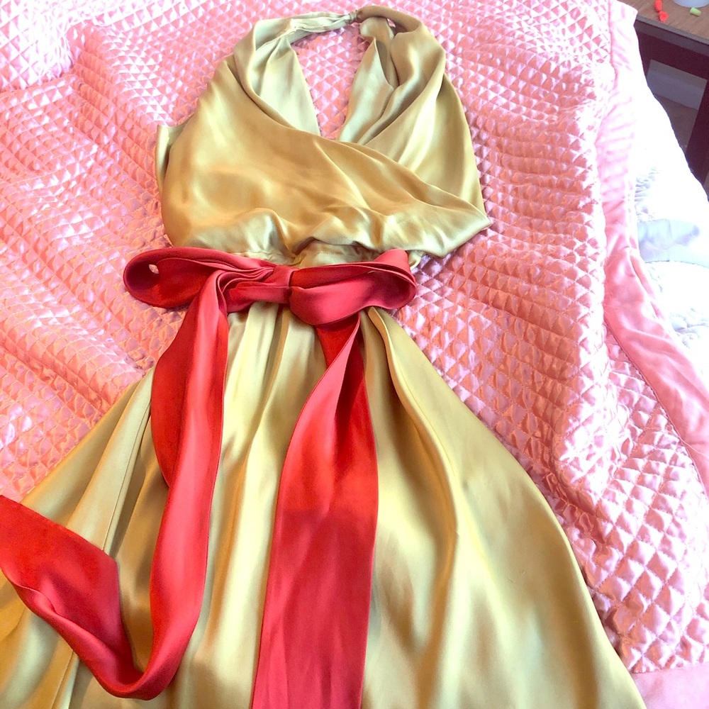 Silk size 6 Olive Green evening/prom